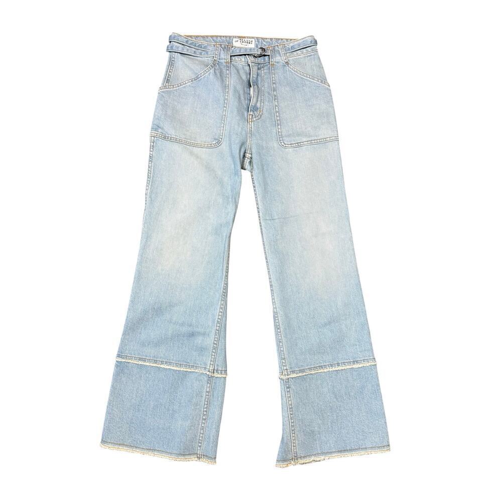 Derek Lam 10 Crosby Light Wash Zuri Cropped Wide Leg Pant Size 27 - Picture 5 of 11